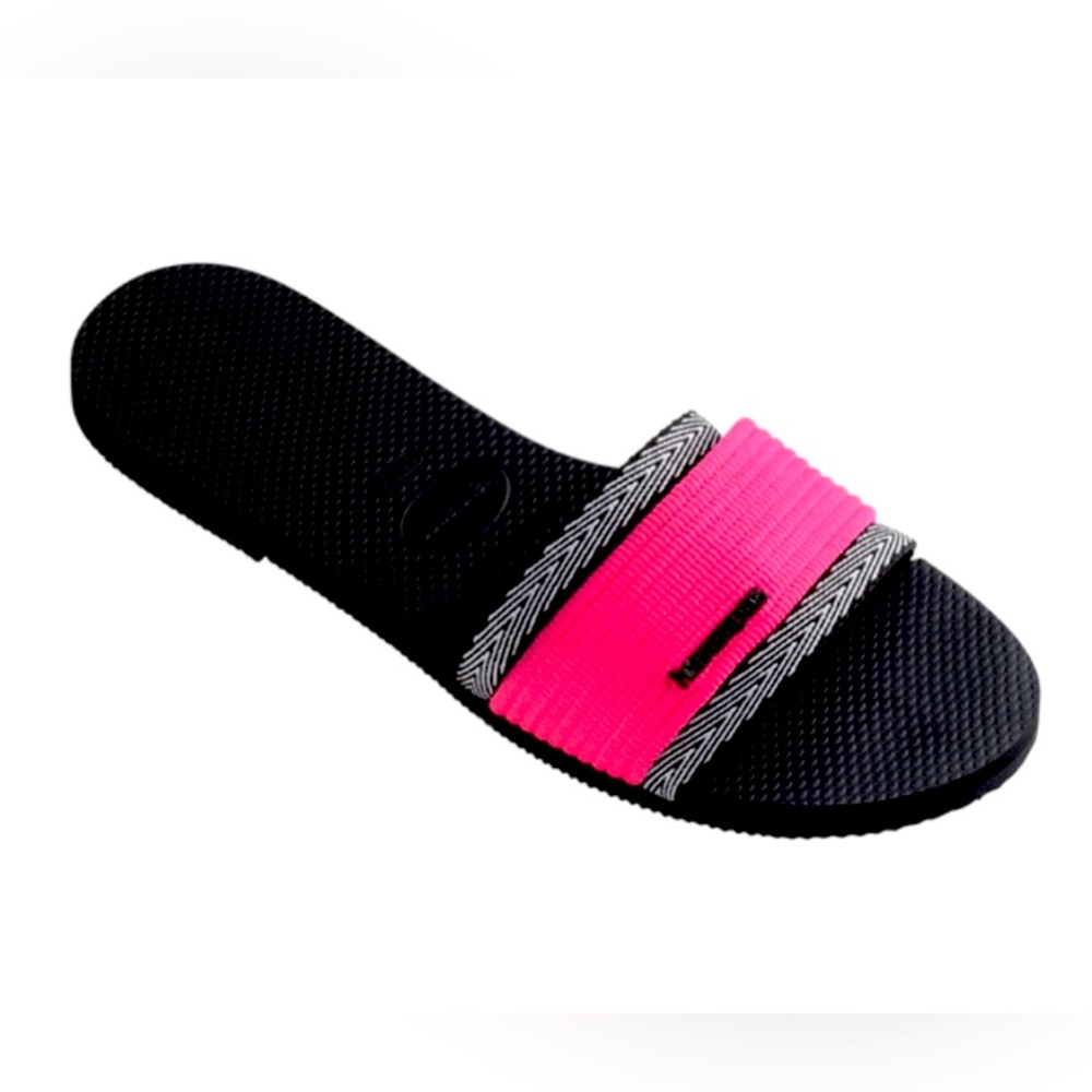 NWT - Havaianas You Trancoso Sandal - Pink & Black - Size 7/8 Women - Picture 3 of 5